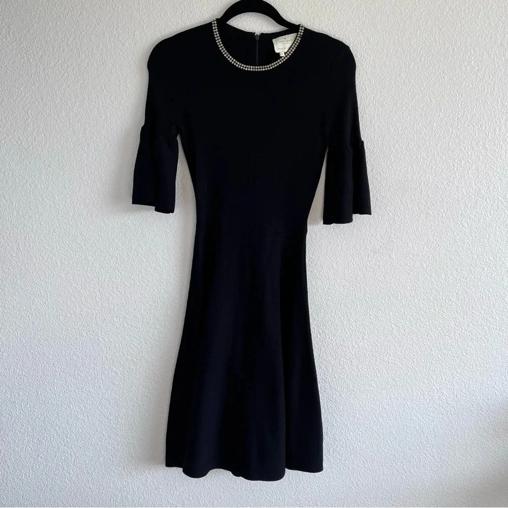 Kate Spade Fit & Flare Jewel Embellished Sweater Dress‎
